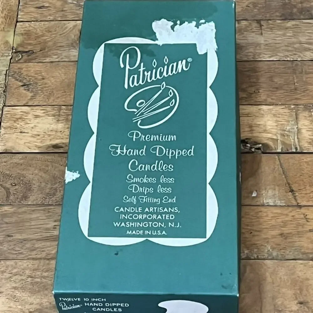 Vintage Patrician Premium Collection Hand Dipped Candles Set 10 in